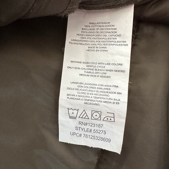 Wrangler Workwear Hooded Canvas Vest XL (46-48) Insulated Quilted Duck Flawed - Picture 5 of 8